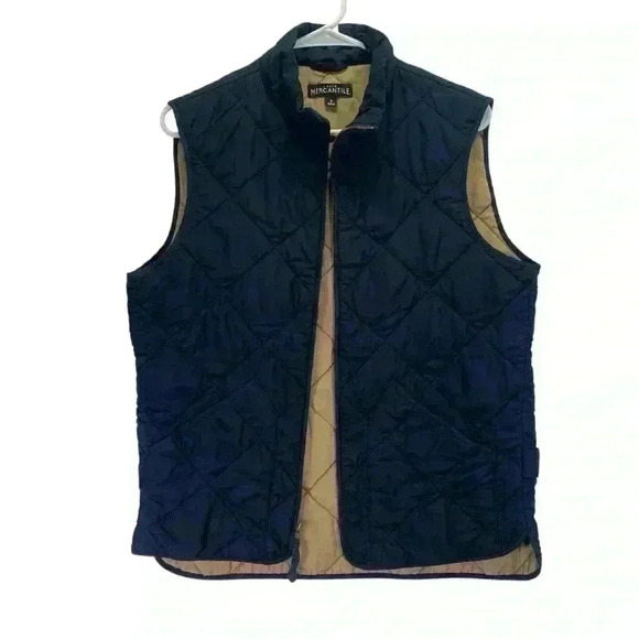 J Crew Mercantile Navy Blue Quilted Vest. Unisex. Size S - Picture 2 of 9